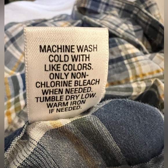 Mens XXL Croft & Barrow Quick Dry Blue Plaid Button Down Shirt - Picture 6 of 6